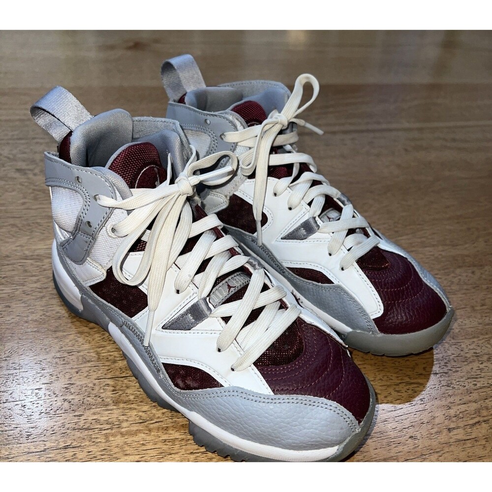 Nike Boys Air Jordan Jumpman Two Trey GS White‎ Cherrywood Red Sneakers Size 4Y - Picture 3 of 15